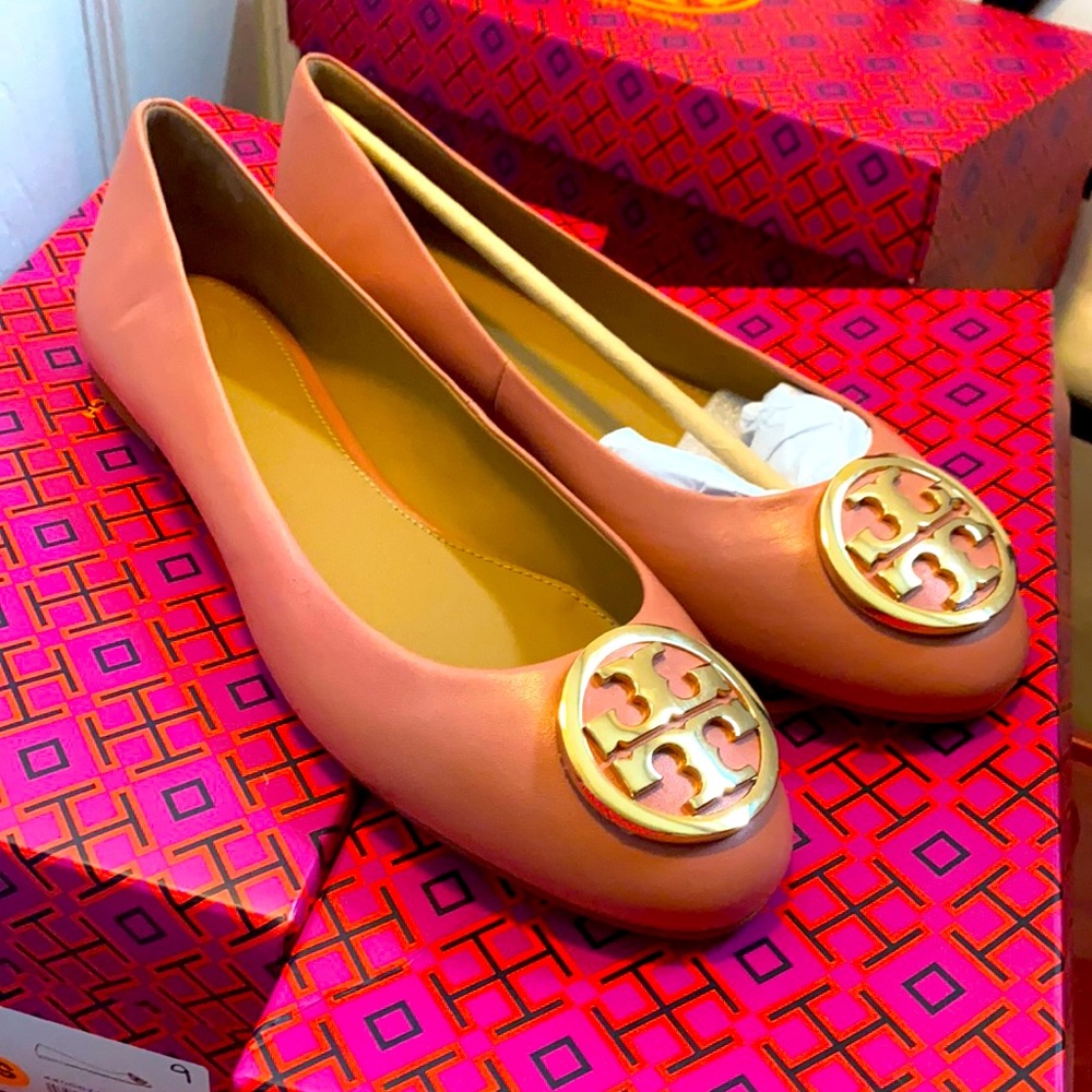 Tory Burch Ballet Flat in Powder Pink Tramonto